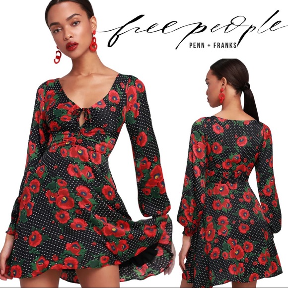 Free People Dresses & Skirts - NWT Free People Black White Polka Dot Rose Dress 4